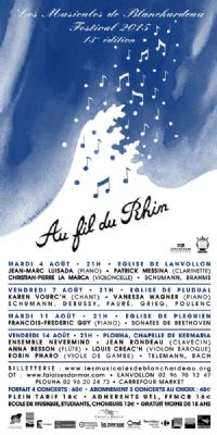 Les Musicales de Blanchardeau 13e édition Au fil du Rhin. Du 4 au 14 août 2015. Cotes-dArmor.  21Hmn